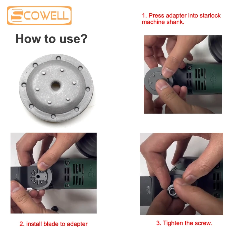 Adapter For SCOWELL Starlock Oscillating Multi Tool Saw Blades (P.S only for SCOWELL starlock blades,cann't fit for others images - 5
