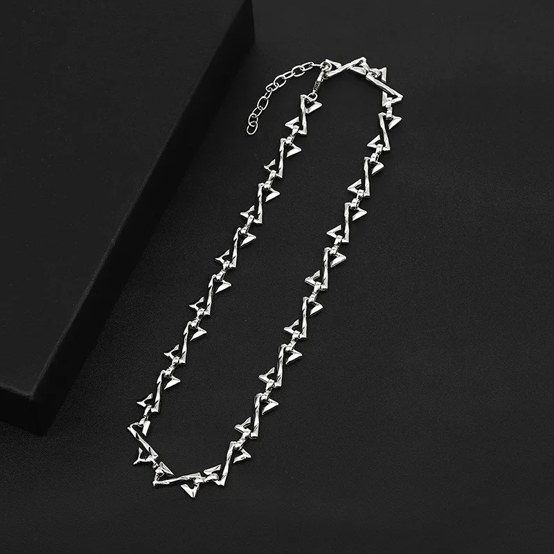 Trend Clavicle Chain Accessories Europe Korea New In Necklaces For Men Fashion Jewelry 46+5cm Titanium Steel Letter Z Hip Hop