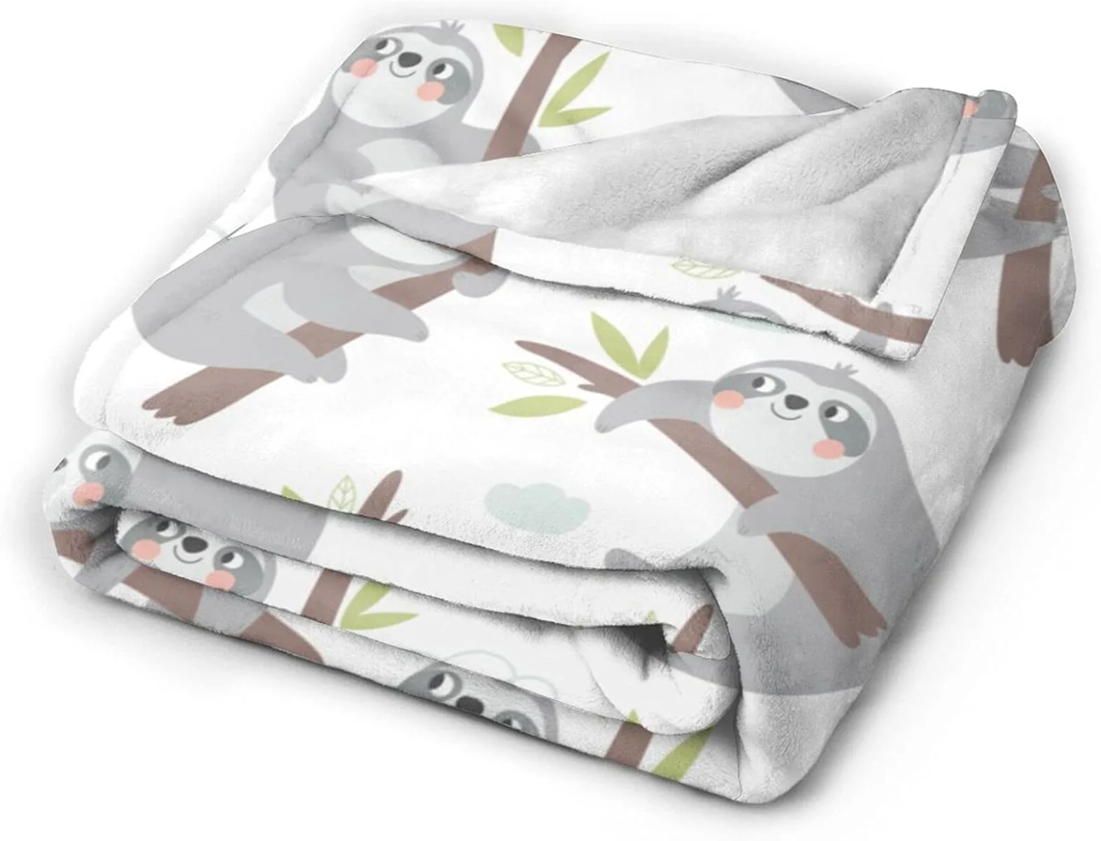 Одеяло с симпатичным принтом Ленивец постельное белье супер мягкие теплые