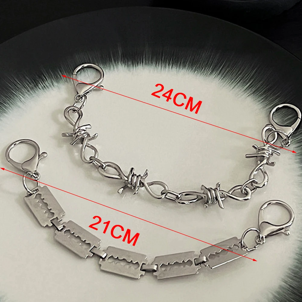 Single Piece Chain Punk Shoes Charms Rivet Accessories Jibz For Croc Clogs Shoe Decorations Party Boy Girl Gifts Cool