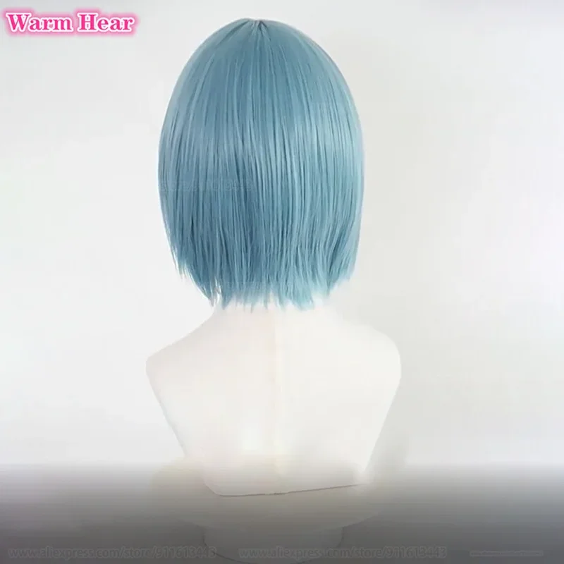 Парики аниме Косплей Мики Саяка Парик Короткие синие парики Шпилька