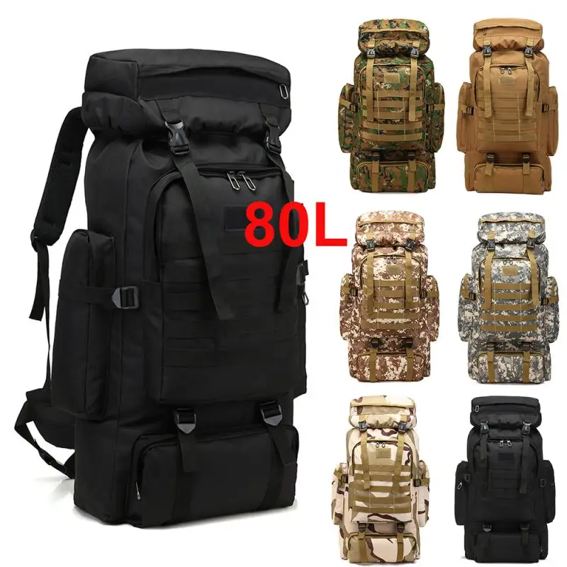 

Waterproof Tactical Backpack 80L Military Assault Mochila Backpack Outdoor Travel Hiking Rucksacks Camping Hunting Climbing Bag