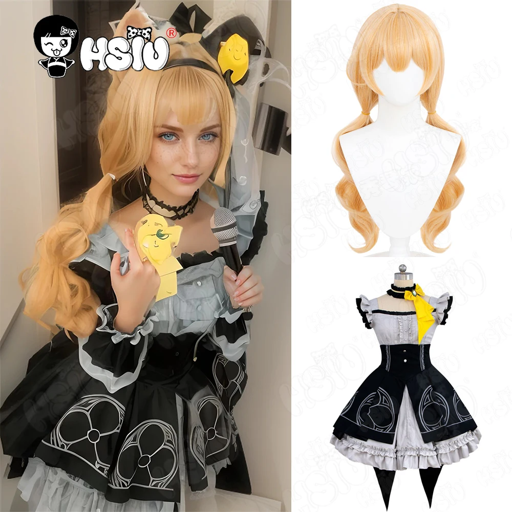 iochi mari косплей костюм парик синтетический из волокна「HSIU」Длинный оранжевый игра