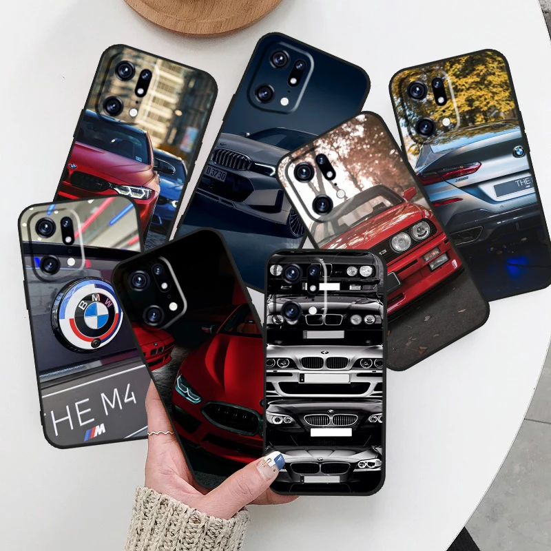 

BMW Sports Luxury For OPPO Find X6 X5 X3 X2 Neo Lite Reno 9 8 7 7Z 7SE 6 5 Pro 4G 5G Silicone Soft Black Phone Case Coque Capa