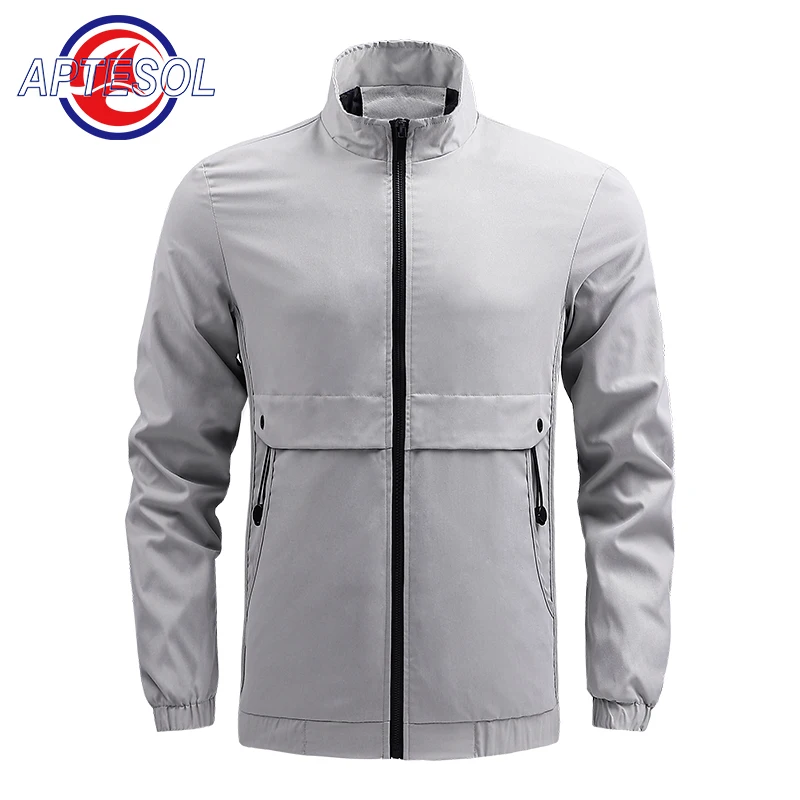 

APTESOL Men Casual Soft Spring Autumn Outerwear Long Sleeve y2k Outdoor Sport Solid Color Coats Male Slim Zipper Bomber Jackets