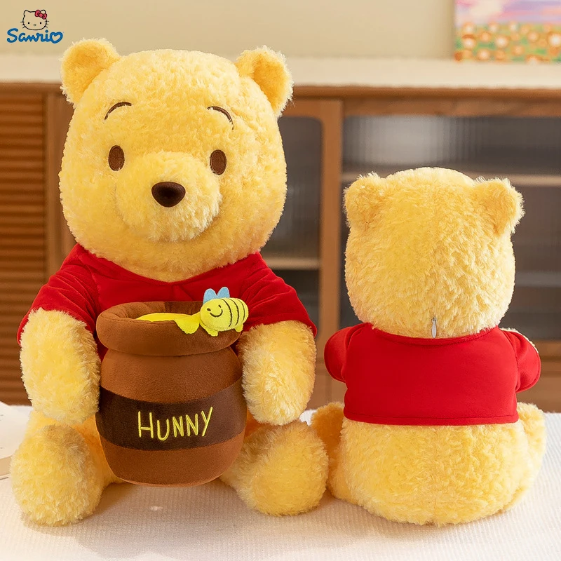 

New Disney Winnie The Pooh Plush Cute Cartoon Stuffed Plushie Big Bear Doll Anime Plush Pillow Toys Honey Pot Pooh Kid For Gift