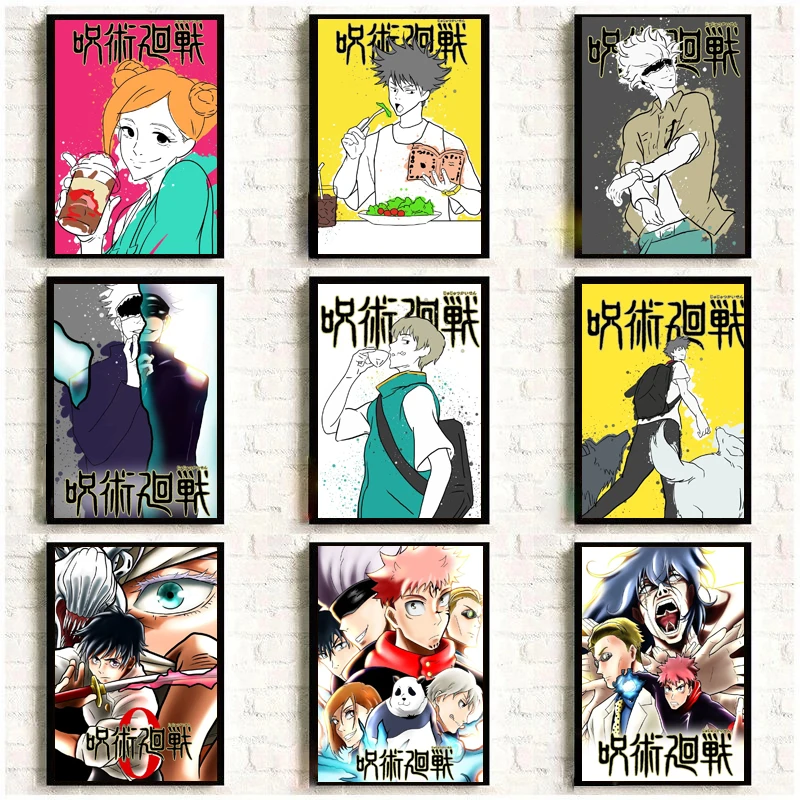 

Japanese Hot Anime Jujutsu Kaisen Gojo Satoru Megumi Sukuna Posters Prints Wall Art Pictures Canvas Painting Home Decor