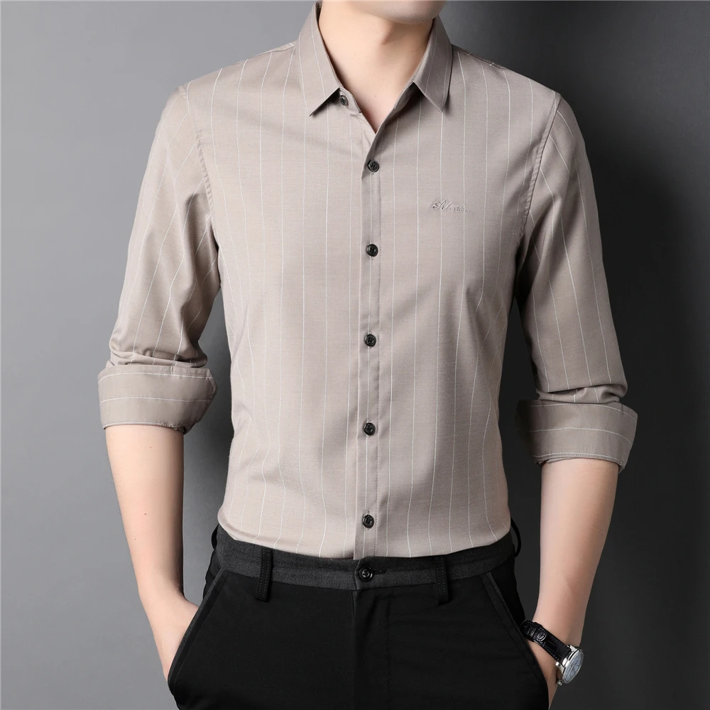 COODRONY Brand High Quality Classic Striped Shirt Men Clothes Spring Autumn New Arrival Business Casual Long Sleeve Shirts Z6062