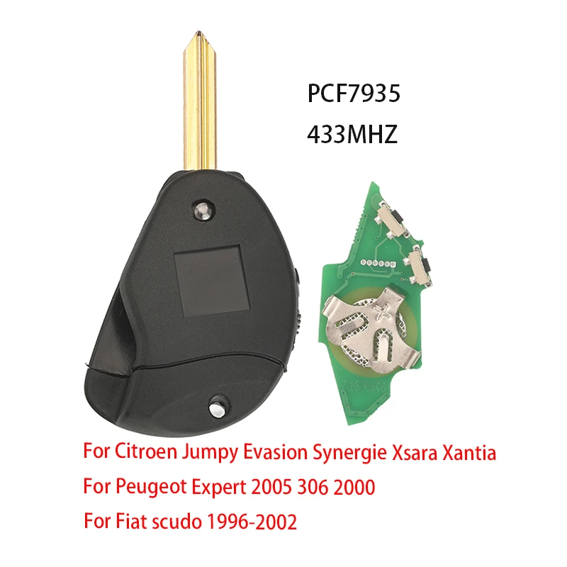 

Пульт Дистанционного Управления Jingyuqin 433 МГц Для Citroen Jumpy, Evasion, Synergie, Xsara, Xantia, Peugeot Expert, 306