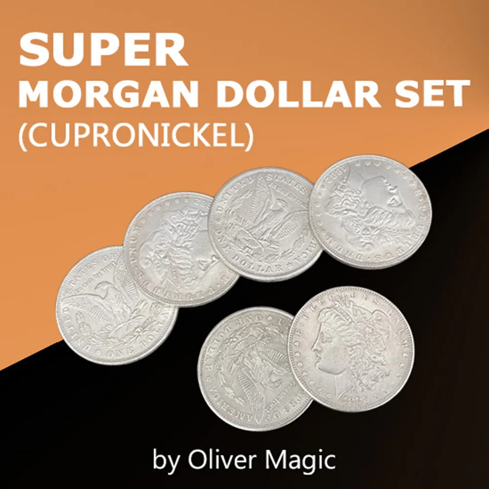 

Super Morgan Dollar Set (Cupronickel) Gimmick Magic Tricks Visual Change Coin Magia Magician Close Up Magic Street Illusions Fun