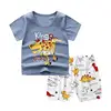 Newborn Baby Boys Girls Cartoon 100% Cotton Kids T-shirts Sets Summer Infant Short Sleeve Children Tracksuit Sports Clothes Sets 3