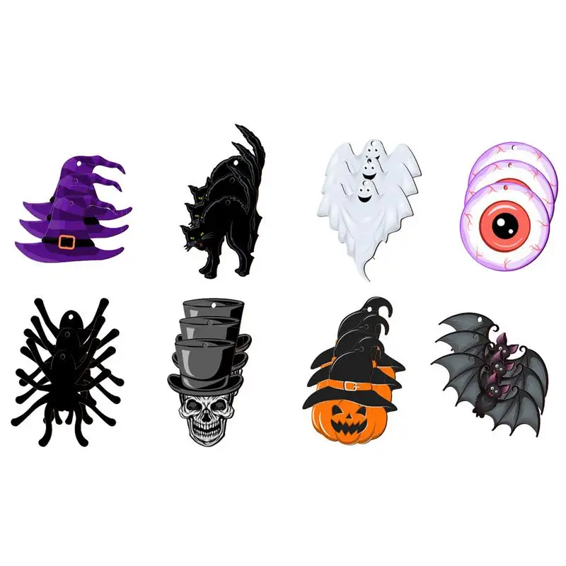 

Halloween Hang Tree Decorations Spider Bat Wooden Sign Ornament Halloween Christmas Crafts Hang Ornament For Halloween
