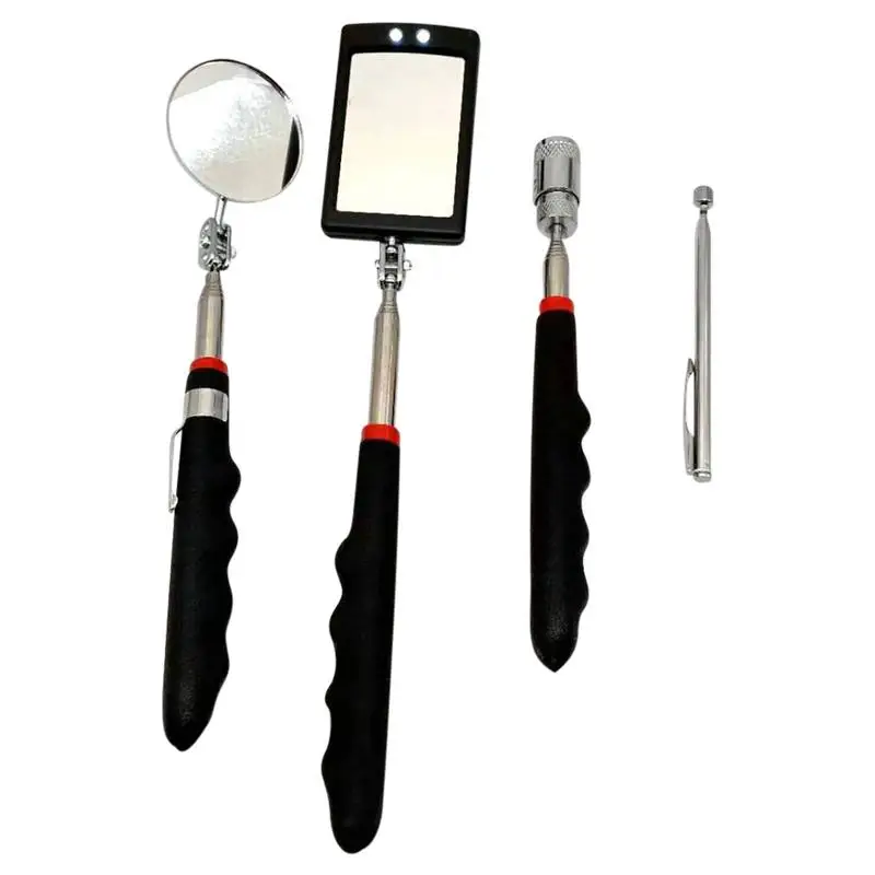 360 Degrees Rotating Inspection Mirror Telescoping Flexible Tool