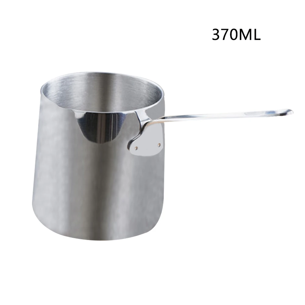 

370ml Cafe Office Kitchen Stainless Steel Heating Milk Container Home Coffee Pot Bar Portable Party Supplies Handheld