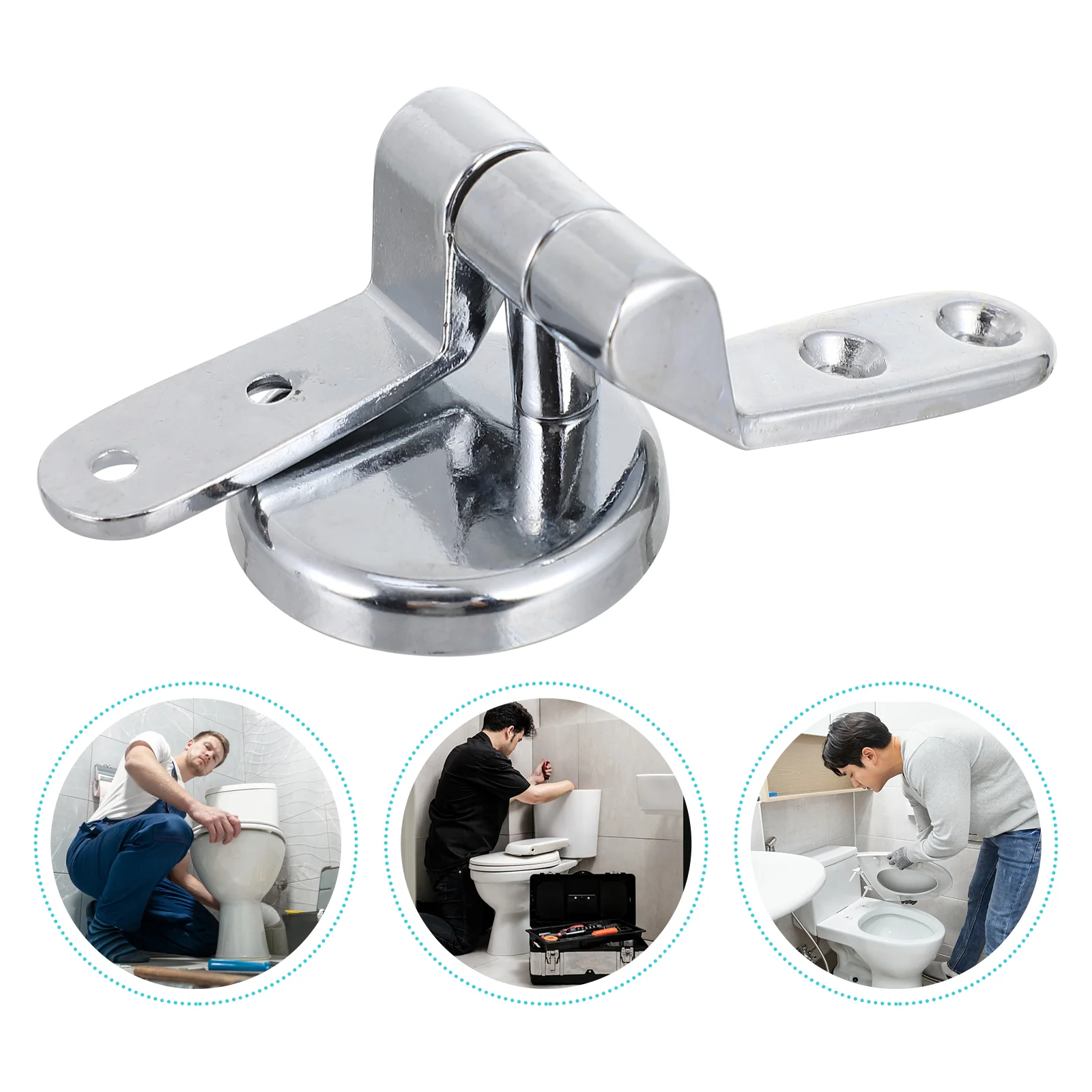 

Toilet Lid Hinge Seat Fitting Zinc Alloy Cover Sturdy Fixing Water Tank Accessories