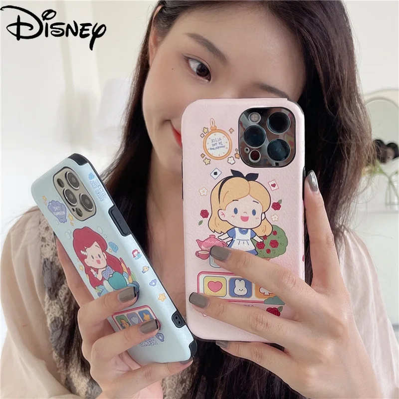 

Disney Princess on The Run for IPhone 7/8p/X/XR/XS/XSMAX/11/12pro Cartoon Simple Silicone Anti-drop Phone Case
