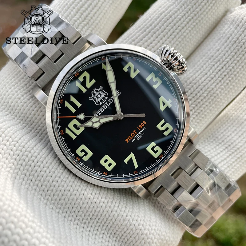 

STEELDIVE SD1903 316L Stainless Steel Case NH35 Automatic Mechanical Watches Men Diving Watches Luxury C3 Luminous Sapphire