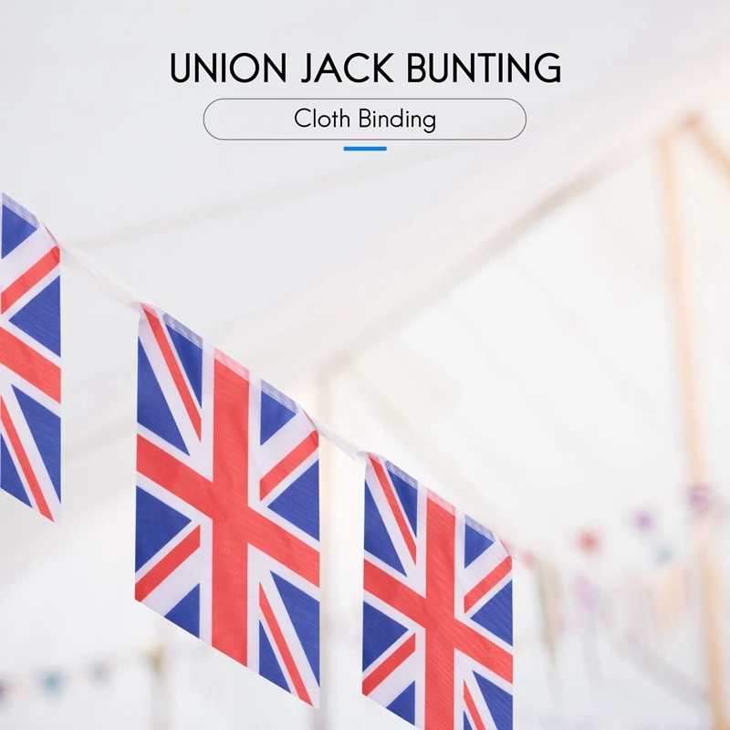 

10X Union Jack Bunting 9 Metres/30Ft Long With 30 Flags