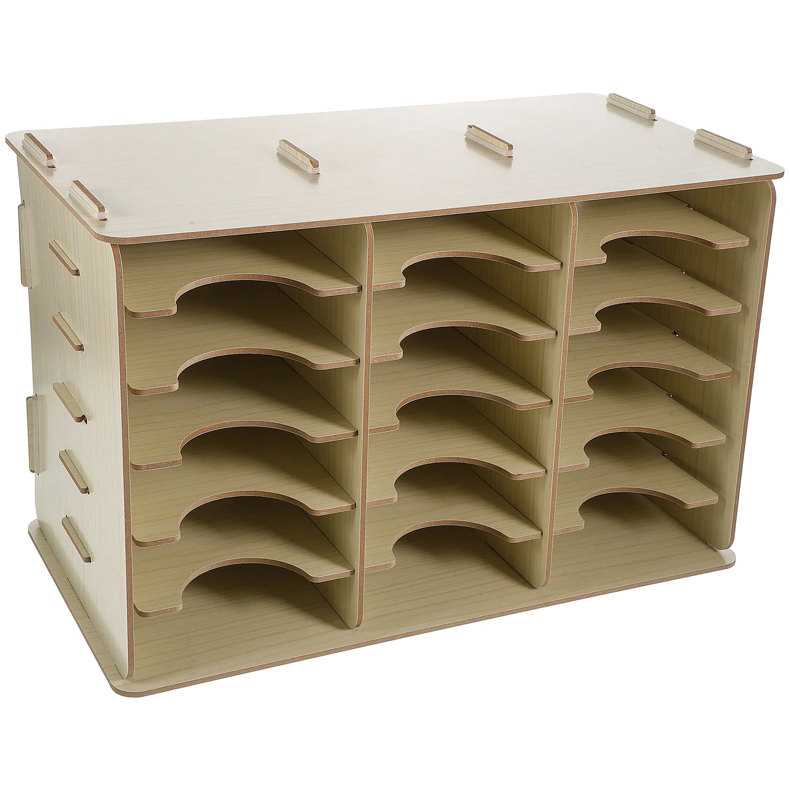 

Management Box Wooden Storage Cabinet Multi-grid Storage Box Case