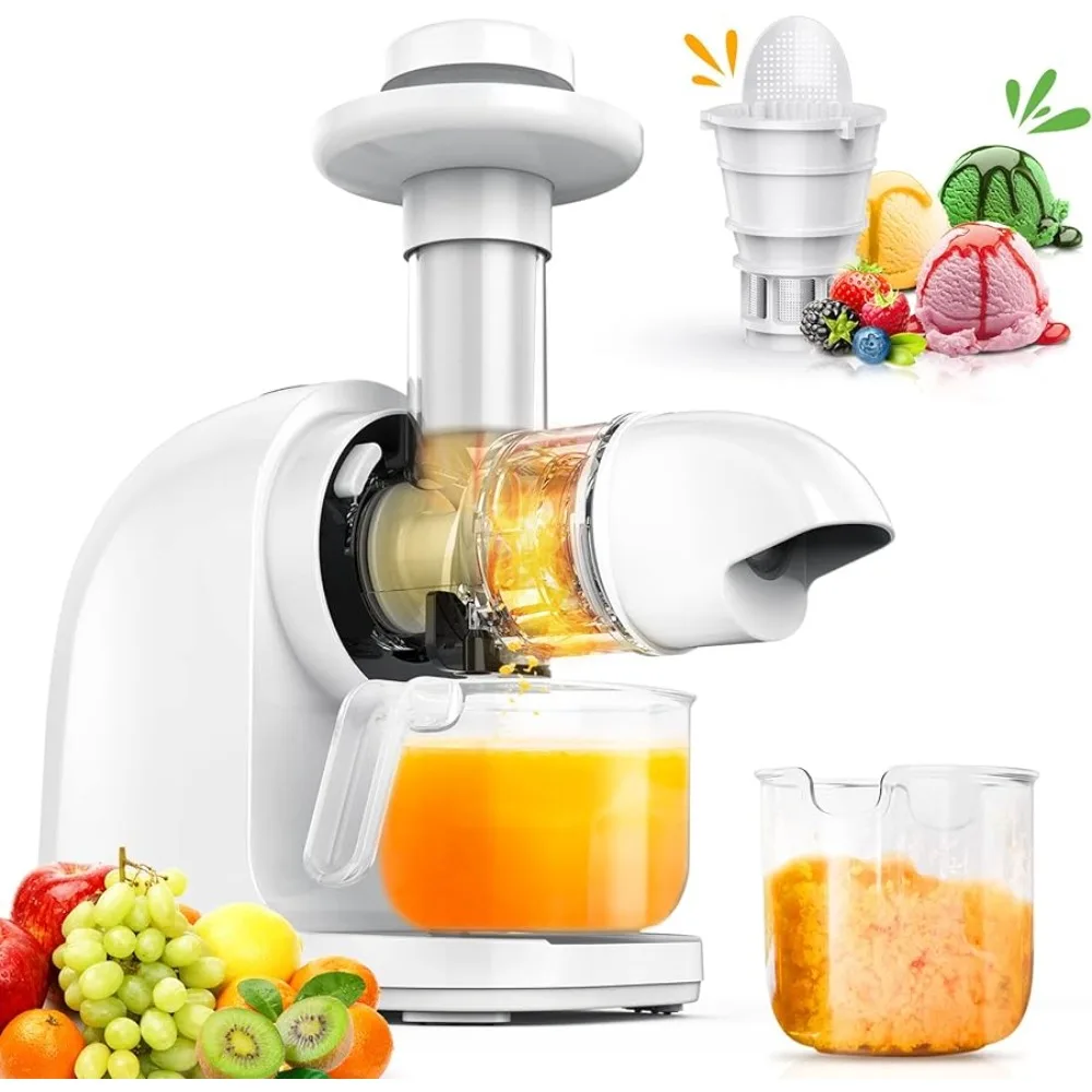 

Cold Press Juicer Machine, Slow Masticating Juicer 95% Juice Yield with Reverse Function, Quiet Motor Extractor