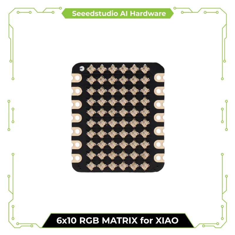 

Seeed Studio 6x10 RGB Матрица для XIAO-всего 60 светодиодов на борту, 1 м * 1 м WS2812B светодиодный, размер большого пальца 21x17,5 мм, пригодная для носки