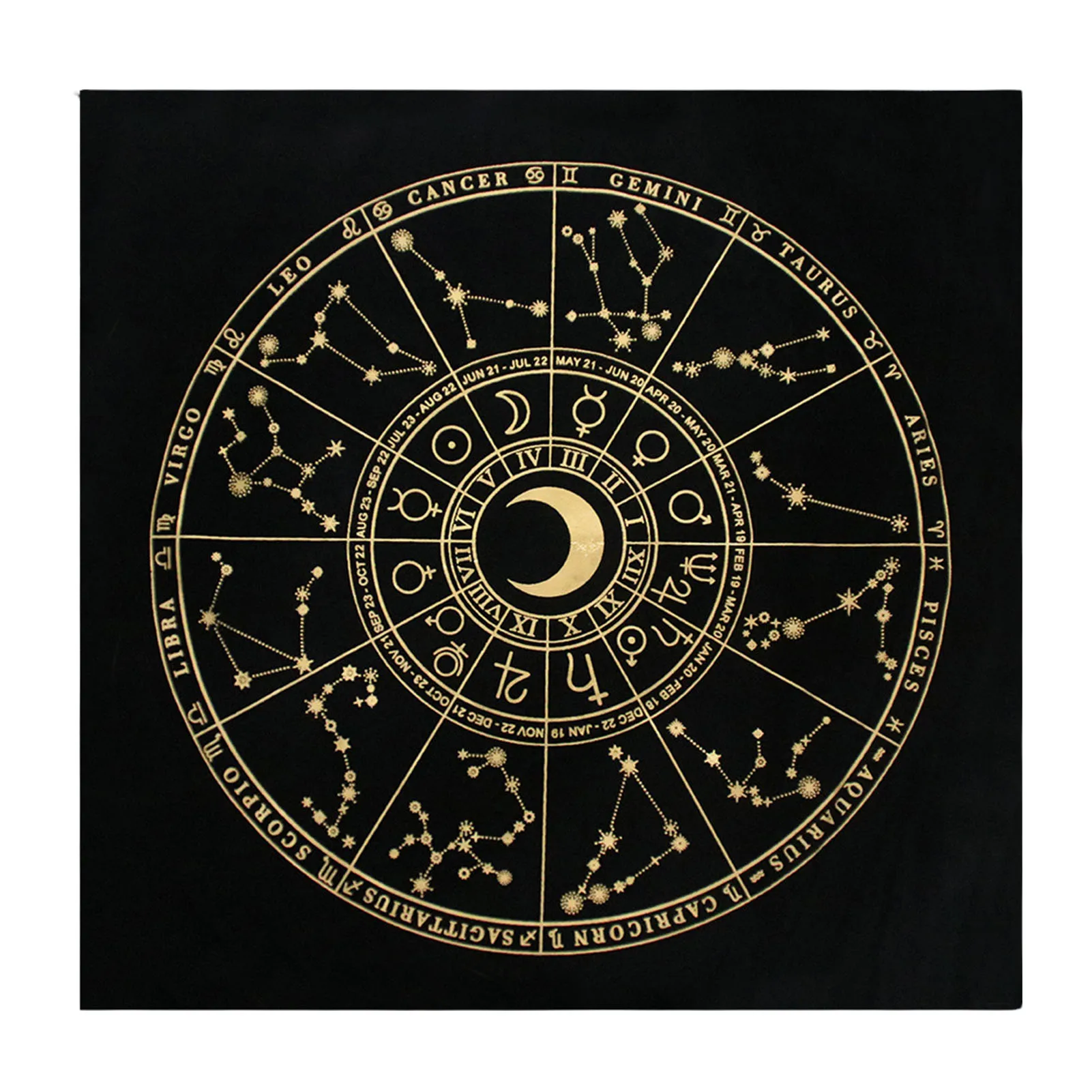 

12 созвездий Таро карта скатерть бархатная настольная игра Астрология Оракл карточка гадания товары для ведра