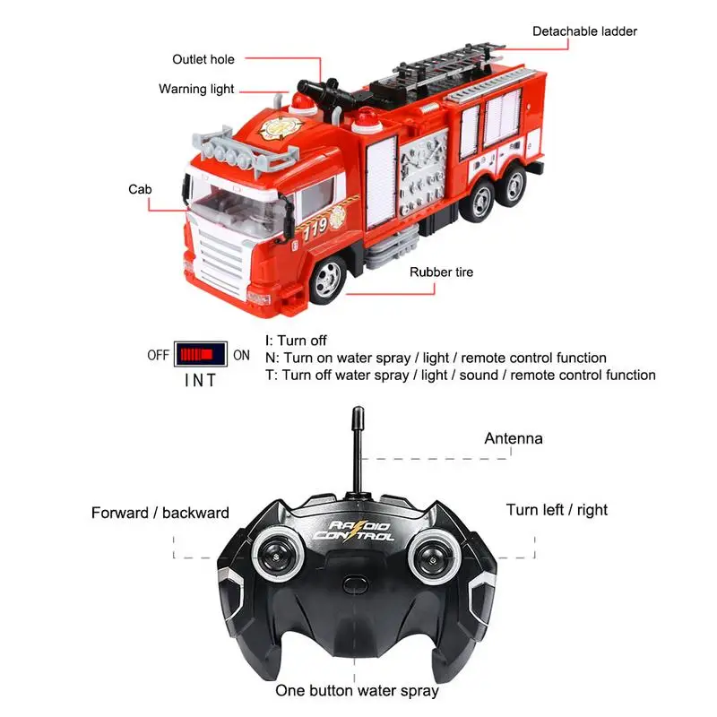 Водяной грузовик-игрушка с распылителем, искусственная музыка, обучающие игрушки для мальчиков, детская игрушка, подарок