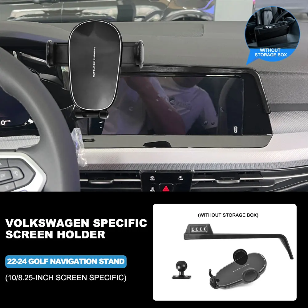 10-дюймовый экран для VW Golf GTI R 2022 2023 2024 Автомобильный держатель телефона База