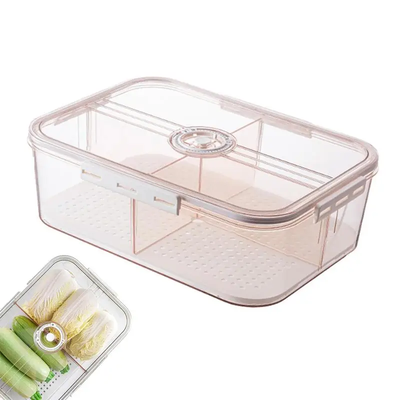 

Refrigerator Storage Bins Classification Saver Containers For Fridge Freezer Box With Removable Drain Tray High Capacity