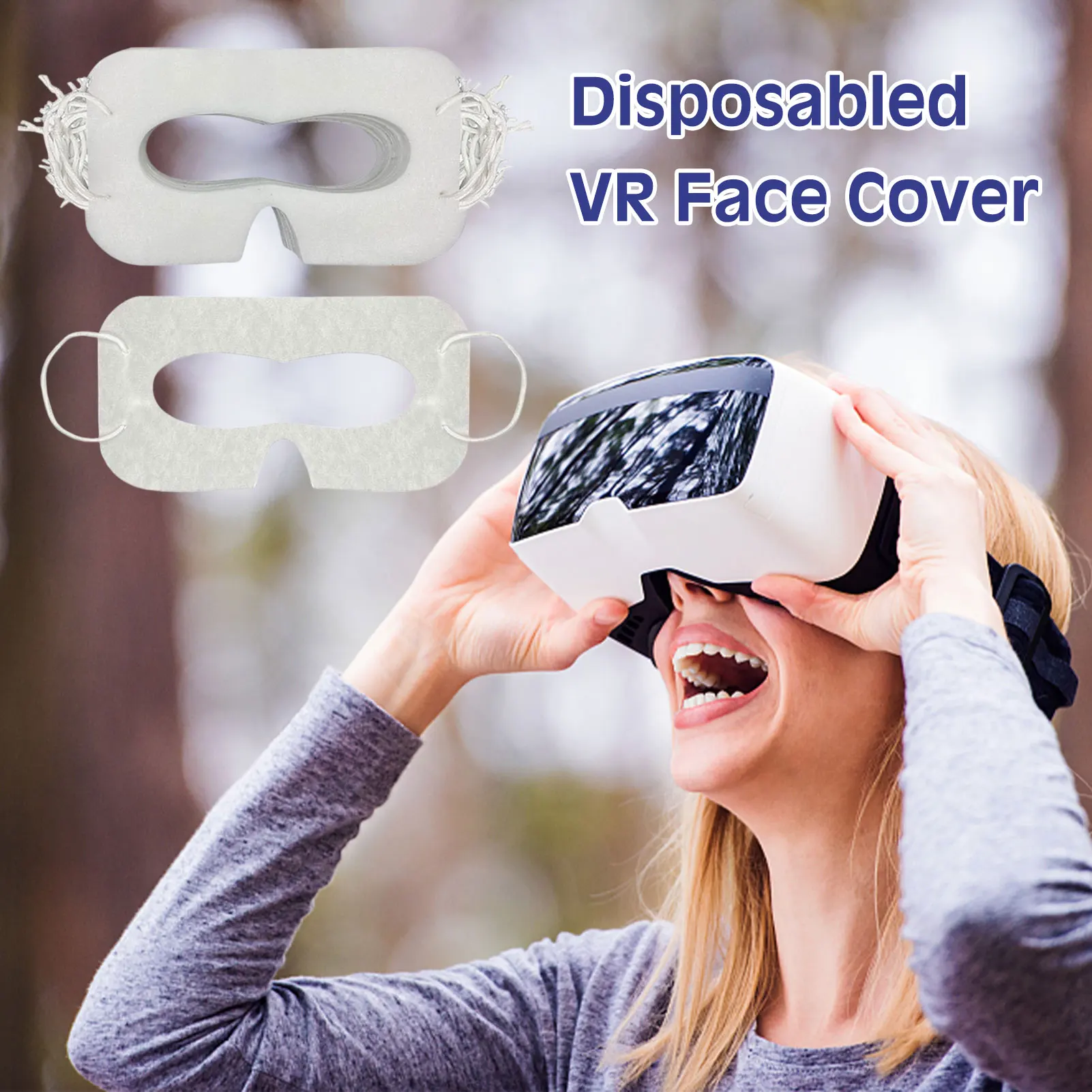 

VR Eye Face Cover 100 Pack Sanitary VR Disposabled VR Eve Covers Universal Face Cover Pad For VR VR Eye Cover For Virtual Realit