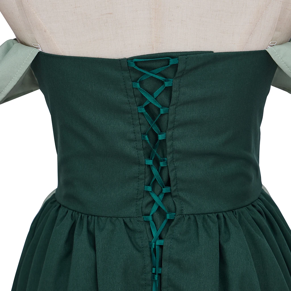 Костюм для косплея Бамнетки Лорета панетта принцесса зеленый желтый взрослых