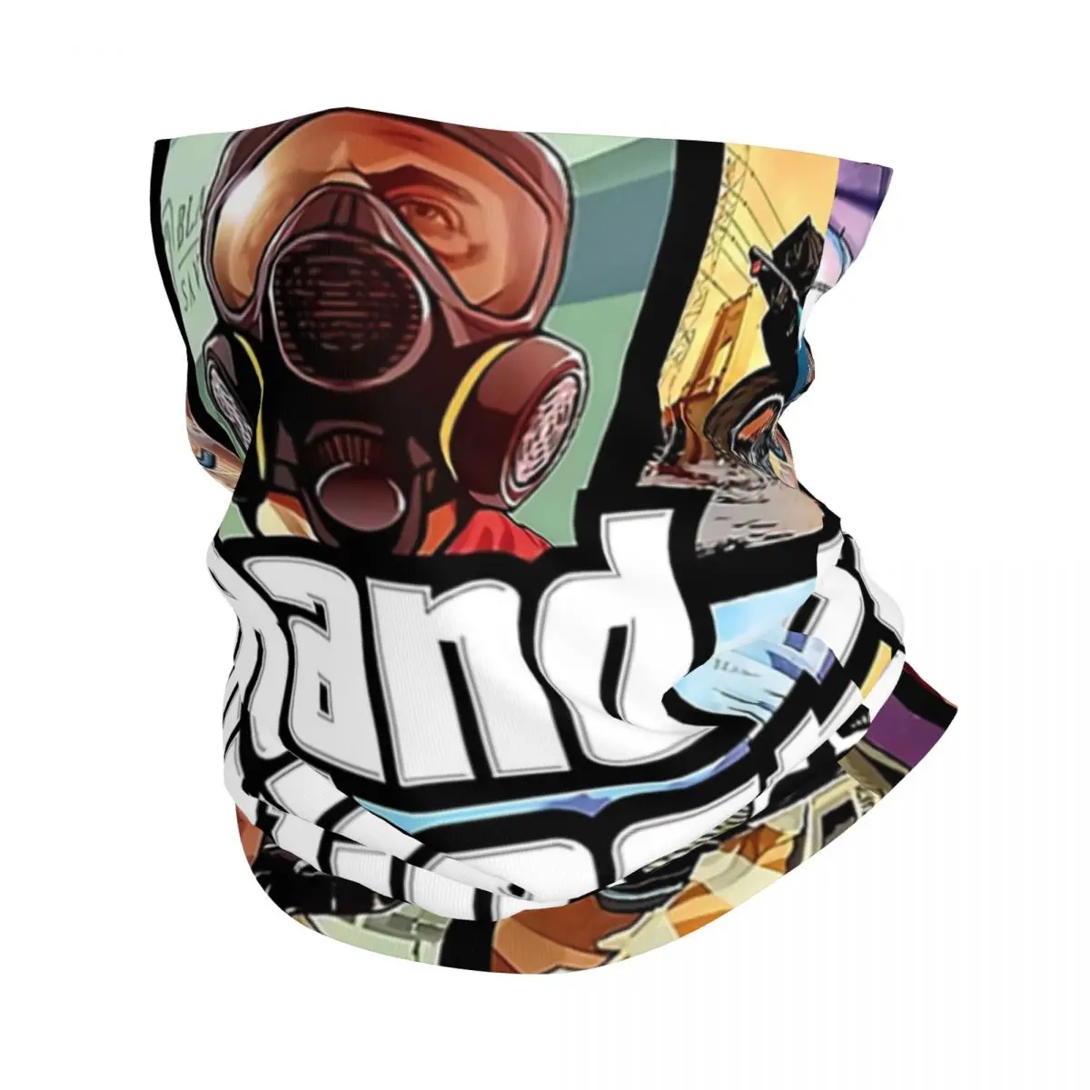 

Action Adventure Game Grand Theft Auto Winter Headband Neck Warmer Men Women Hiking Cycling Tube Scarf Face Bandana Gaiter