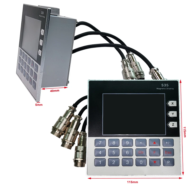Высокоточный S35/3-осевой цифровой считыватель DRO 5 7-дюймовый магнитный сенсорный