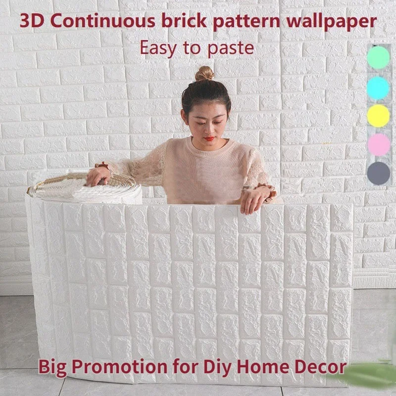 

70cm*1m Wall Stickers 3D Wallpaper Decorative Vinyl Wall Self-adhesive Wallpaper For Bedroom Home Decor Wall Decals