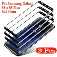 3 Pcs Tempered Glass Full Cover Screen Protector For Samsung Galaxy S8 Plus S22 Ultra 5G For Samsung S22 Ultra 5G S8+