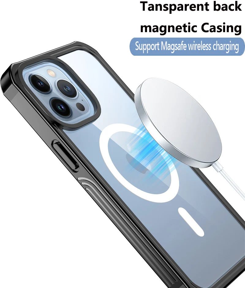 Magnetic Magsafing Wireless Charge Phone Case For iPhone 13 Pro Max Back Cover 360 Protect Front Film for iPhone 13Pro Max Case