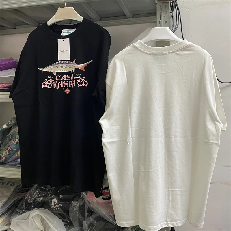 

New Style Tynny Casablanca T-shirt Men Women Oversized T Shirt Top Tees Hip Hop