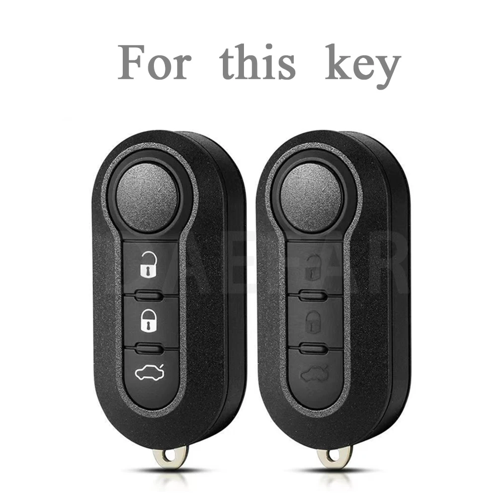 Чехол-книжка из ТПУ с 3 кнопками для ключей от Fiat 500 Ducato Panda Punto