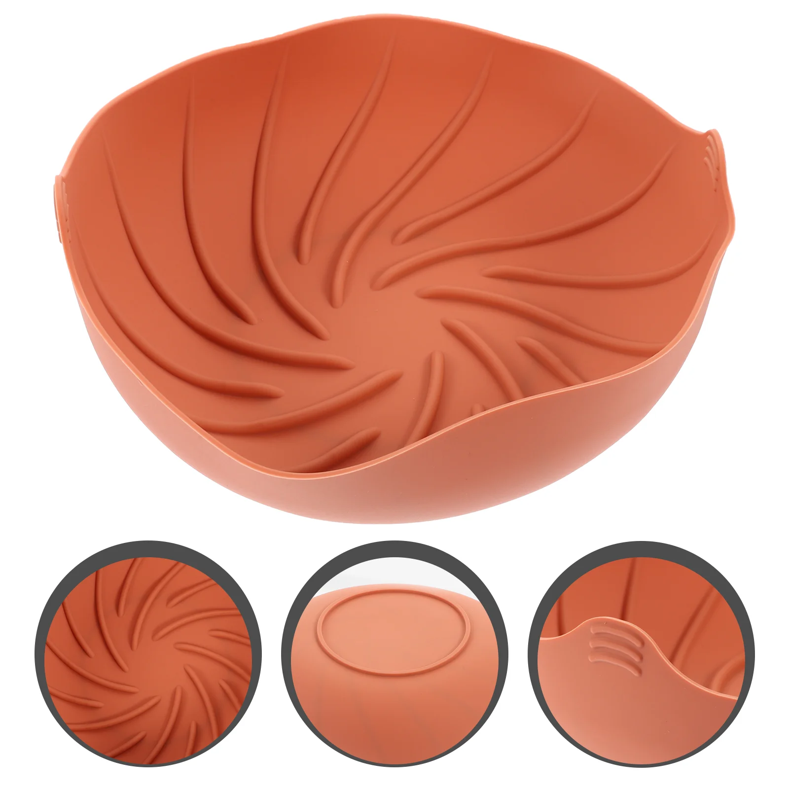 

Silicone Pan Holder Food Frying Basket Round Steamer Liners Air Fryer Oven Baking Tray Parts Cushion Mat