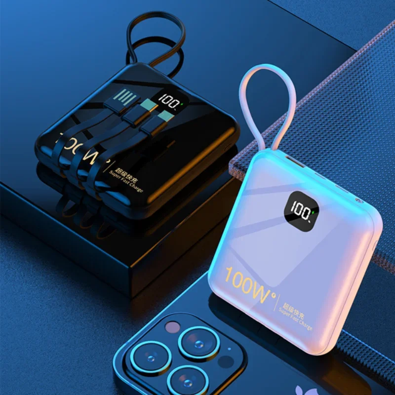 100 Вт Быстрая зарядка мини портативное зарядное устройство 20000 мАч для iphone Huawei