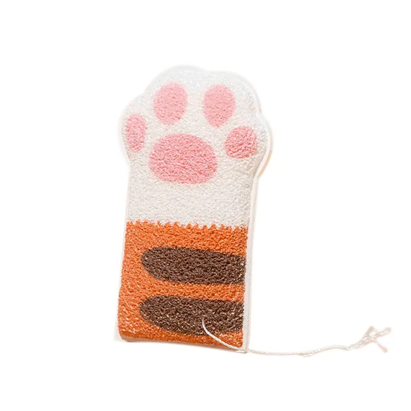 

Exquisite Smooth Bath Sponge Elastic Cute Cat Paw Bathing Sponge Adult Baby Body Wash Brush Clean Scrub Dead Skin Brush