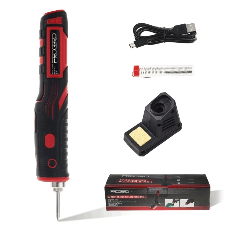 

KX4B 480℃ Cordless Electric Soldering Iron 1800mAh Rechargeable Soldering Tool Heat-insulated Silicone for Safe Working