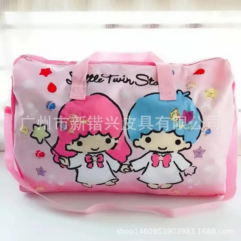 Фото Сумка-чемоданчик Littletwinstars Purins для девочек, My Melody, Cinnamoroll, мультяшная складная сумка через плечо, сумка-тележка с аниме-персонажами №2