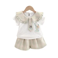 new summer baby girls clothes suit children fashion cute t shirt shorts 2pcssets toddler casual cotton costume kids tracksuits