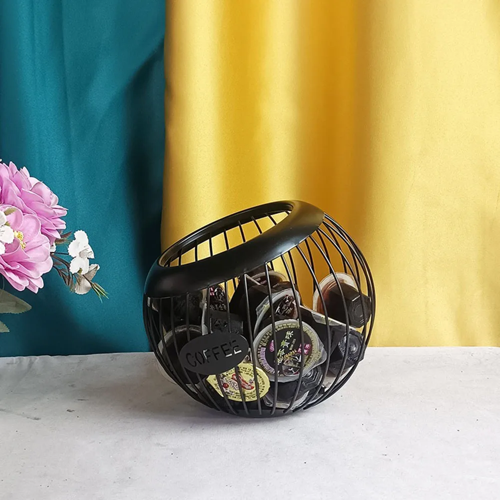 

Полый металлический держатель для кофейных капсул, винтажная корзина для хранения кофейных капсул, для дома, отеля, кафе