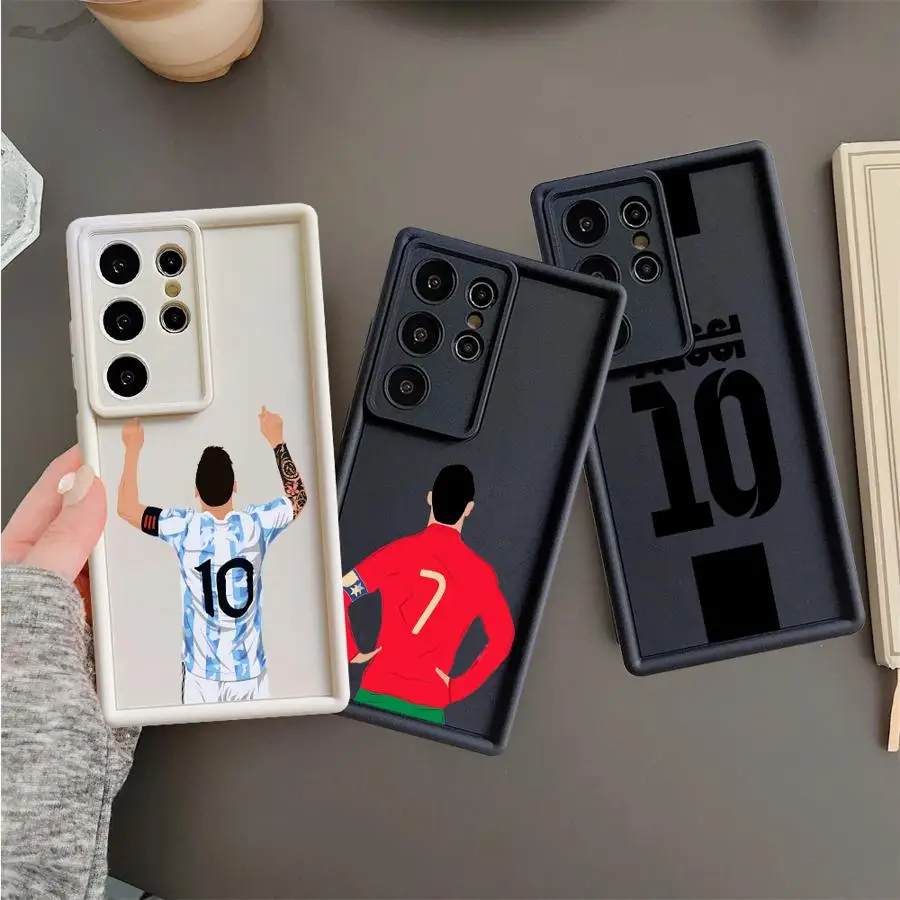 Телефонный чехол с номером футбола 7 10 для Samsung Galaxy A73 A72 A71 A54 A53 A52s A52 Φ A51 A55 A35 A25 A15 4G
