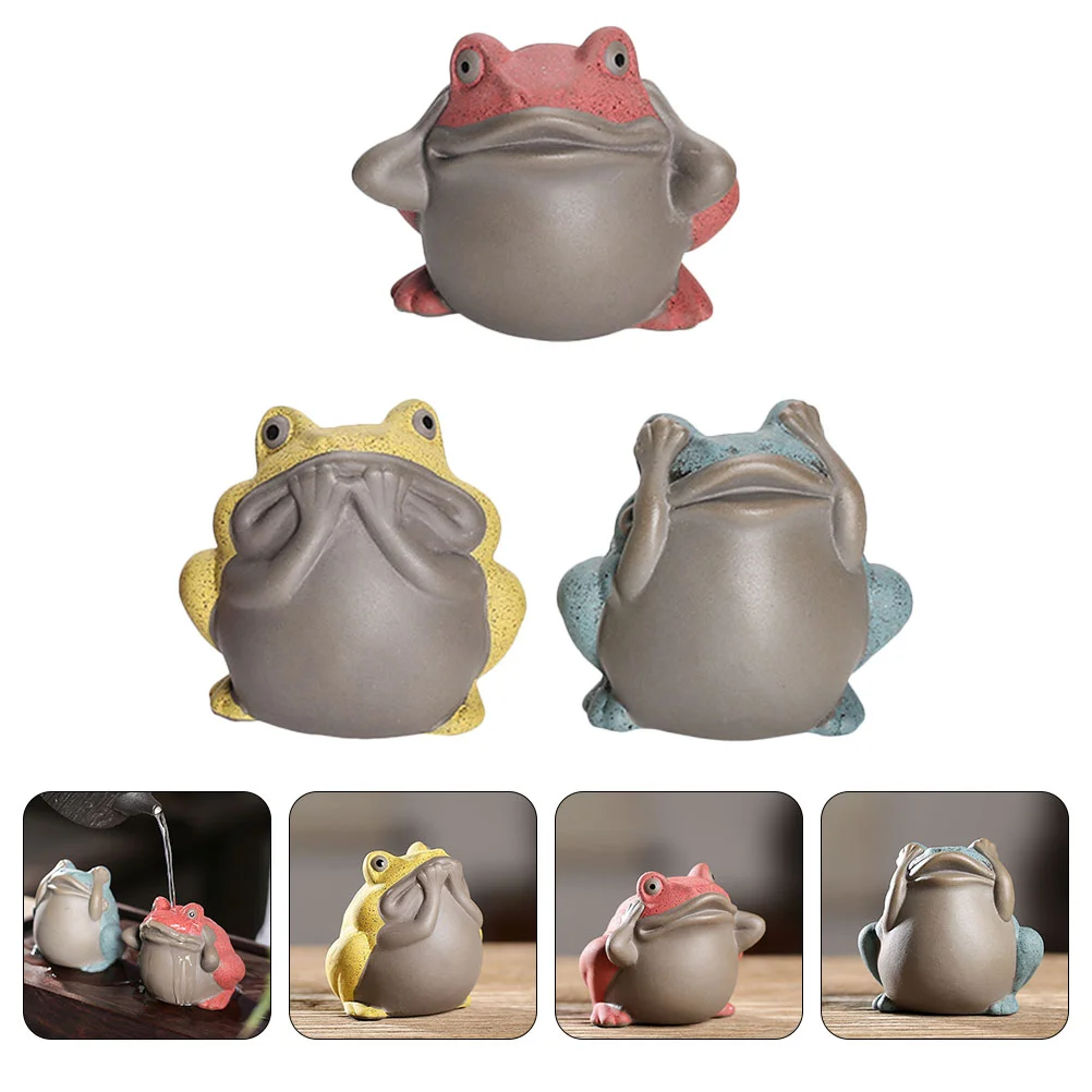 

Toad Tea Pet Adornment Decor Figurines Statue Toyskids Figurine Tabletopanimal Multipurpose