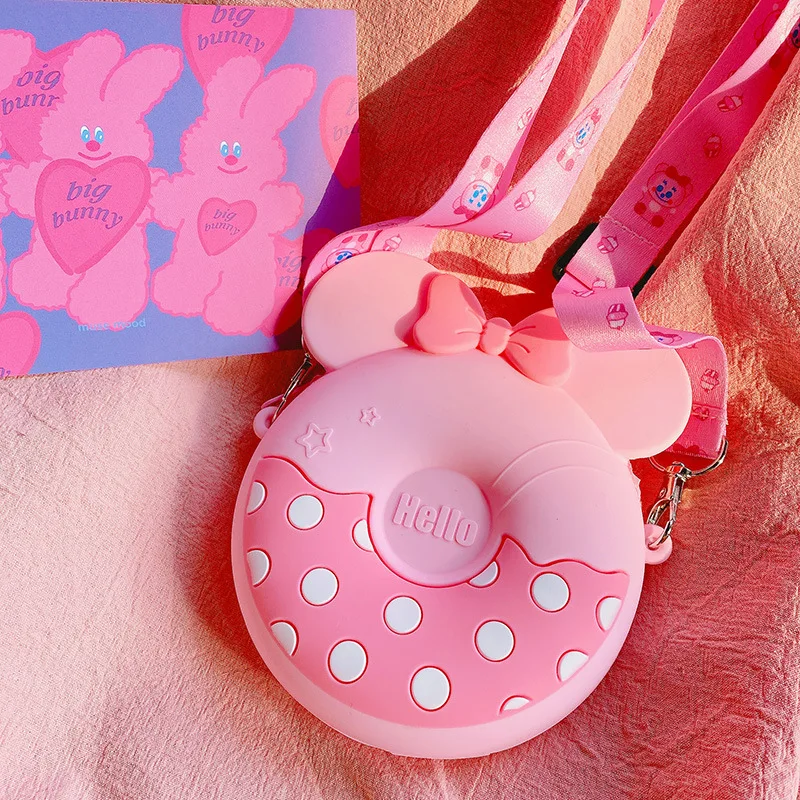 

Pop It Kawaii Pink Shoulder Coin Purse Fidget Toys Mix Push Bubble Fidget Bags Anti Stress Toys for Kid Spotify Premium Gift