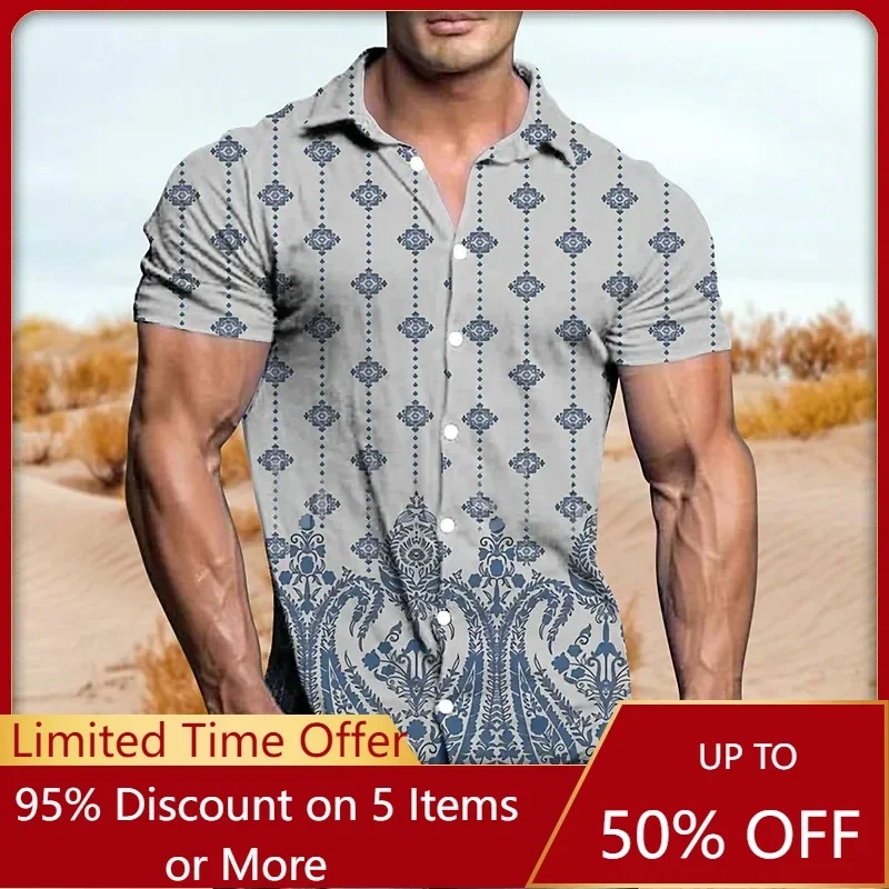 

Men's Shirt Summer Hawaiian Shirt Floral Graphic Prints Turndown Street Casual Short Sleeves Button-Down Print Clothing