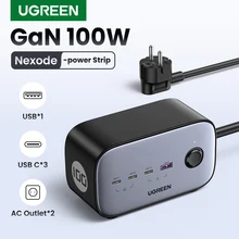 UGREEN 100W Fast GaN Desktop Charger Power Strip Charging Station Fast Charger For Laptop Macbook iPhone 15 Pro Phone Charger